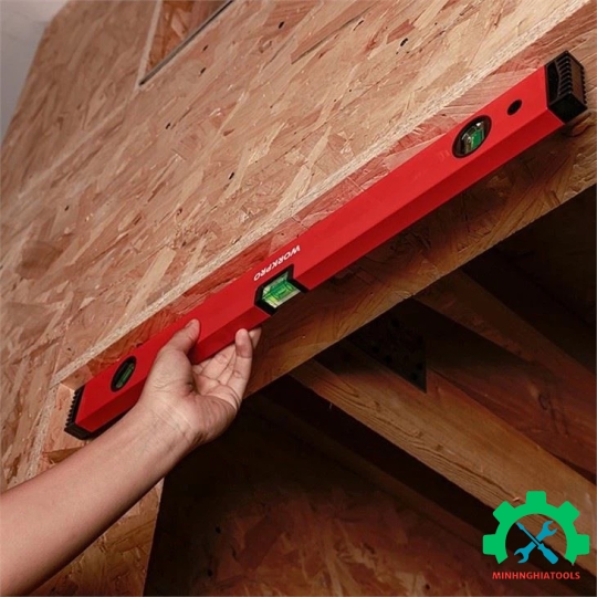 Thước thủy có từ tính, bằng nhôm, dạng hộp, kích thước 1000mm Workpro - WP262013 