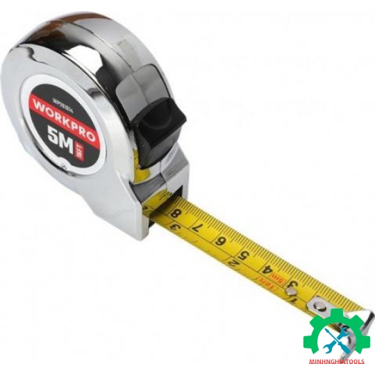Thước cuộn mạ crom, kích thước 5Mx19mm Workpro - WP261014 