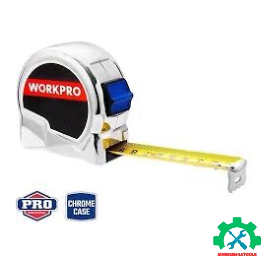 Thước cuộn mạ crom, kích thước 8Mx25mm Workpro - WP261012 