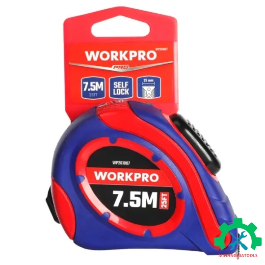 Thước cuộn thép tự khóa, kích thước 5Mx19mm Workpro - WP261006 