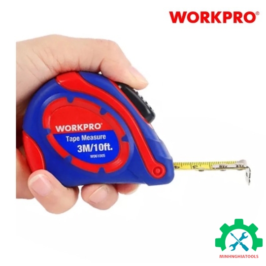 Thước cuộn thép tự khóa, kích thước 3Mx16mm Workpro - WP261005 