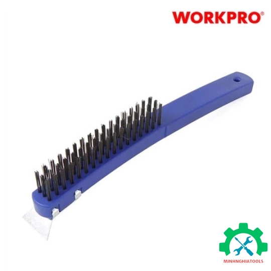 Bàn chải dây thép, kích thước 3X17 Workpro - WP253001 