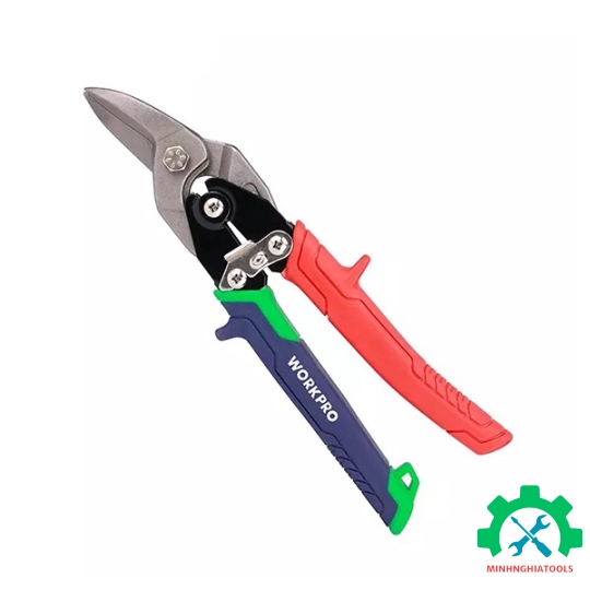 Kéo cắt tôn bằng thép mũi cong phải, thép rèn CR-MO 250mm (10inches) Workpro - WP214019 
