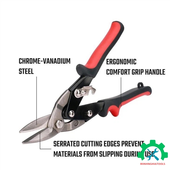 Kéo cắt tôn bằng thép mũi cong trái 250mm (10inches) Workpro - WP214016 