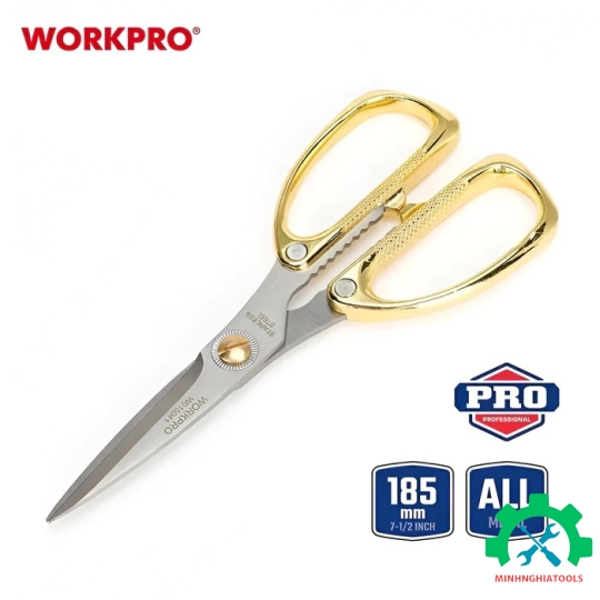Kéo đa năng bằng thép không gỉ kích thước180mm (7 inches) Workpro - WP 214022 