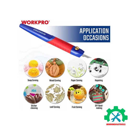 Hộp lưỡi dao điêu khắc 14 chi tiết Workpro WP219005 