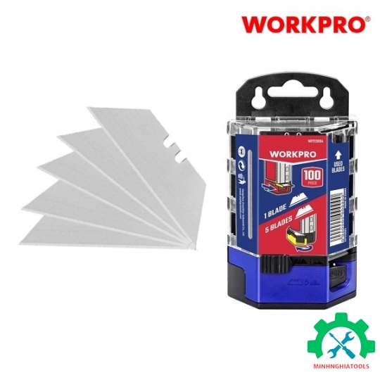 Lưỡi dao rọc giấy bằng thép SK2, (1set = 10 cái) Workpro - WP213004 
