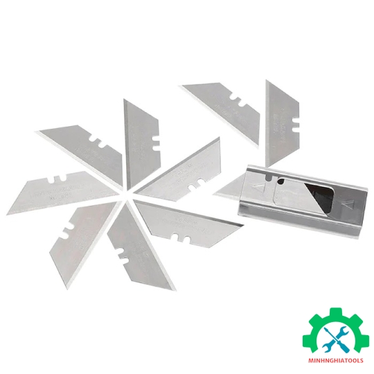 Lưỡi dao rọc giấy bằng thép SK5, loại tiêu chuẩn (1set = 10 cái) Workpro - WP213001 