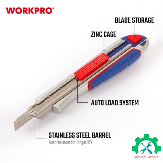 Dao rọc giấy, chiều rộng lưỡi dao 18mm Workpro - WP212017 