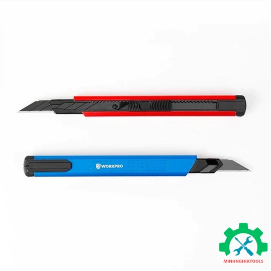 Dao rọc giấy bằng nhôm, chiều rộng lưỡi dao 9mm Workpro - WP212012 