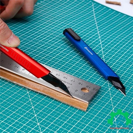 Dao rọc giấy bằng nhôm, chiều rộng lưỡi dao 9mm Workpro - WP212012 
