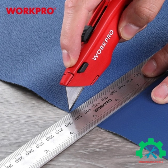 Dao tiện ích có lưỡi cắt bằng nhôm, có thể thay đổi lưỡi dao nhanh chóng Workpro - WP213017 