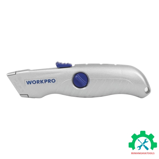 Dao tiện ích có lưỡi cắt bằng nhôm, lưỡi dao tự động thu vào Workpro - WP213007 