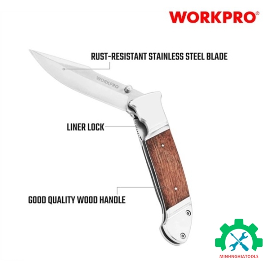 Dao gấp với tay cầm ss, kích thước 138mm (5-1/2 inch) WP381003 