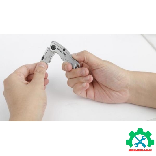 Dao tiện ích mini có lưỡi cắt gấp gọn, cán cầm bẳng nhựa, mở nhanh Workpro - WP211010 