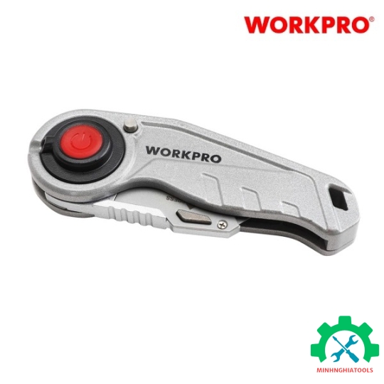 Dao tiện ích có lưỡi cắt gấp gọn, cán cầm bẳng nhựa, mở nhanh Workpro -WP211009 