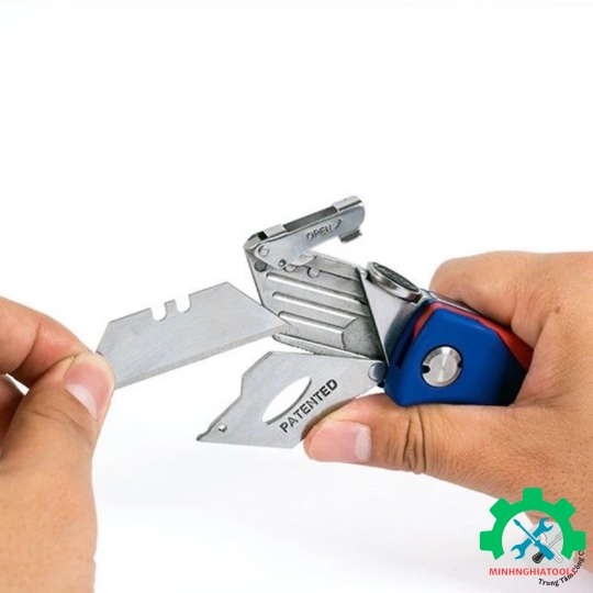 Dao gấp tiện ích có lưỡi cắt gấp gọn, có thể thay thế lưỡi dao nhanh chóng Workpro - WP211006 