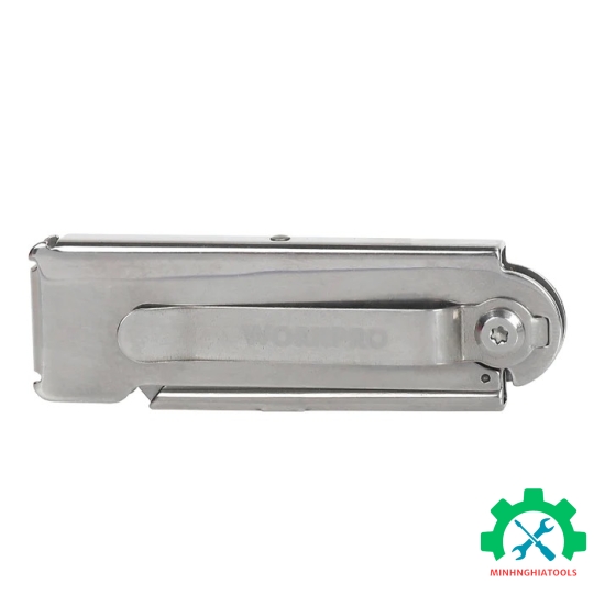 Dao tiện ích có lưỡi cắt gấp gọn, cán cầm bẳng thép không gỉ Workpro WP211001 