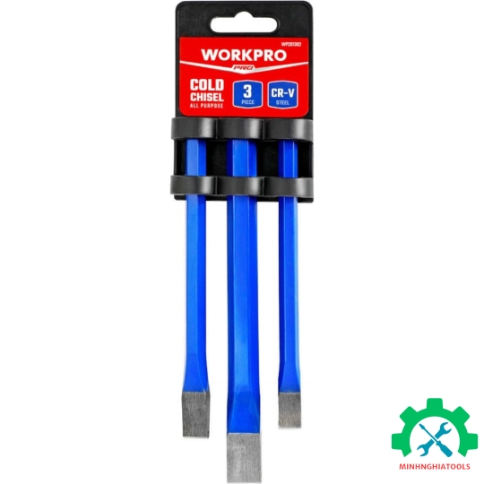 Bộ đục sắt 3 cái, kích thước 10x8x142mm, 13x10x152mm, 16x13x172mm Workpro - WP201302 