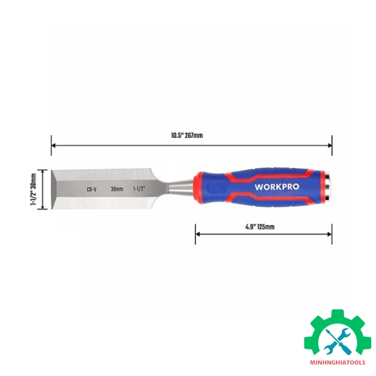 Dùi đục gỗ 1 -1/2 inch 38mm Workpro - WP243012 