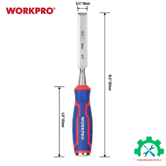 Dùi đục gỗ 3/4 inch 18mm Workpro - WP243008 