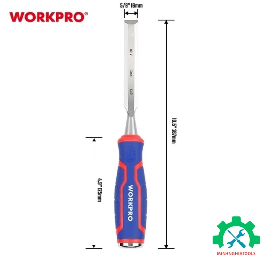 Dùi đục gỗ 5/8 inch 16mm Workpro - WP243007 