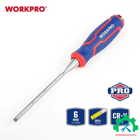 Dùi đục gỗ 1/4 inch 6mm Workpro - WP243004 