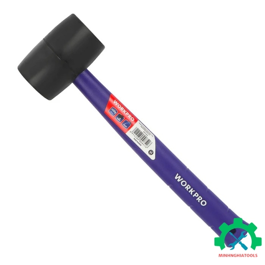 Búa cao su đầu đen 450gram (116OZ), cán bọc nhựa Workpro - WP241041 