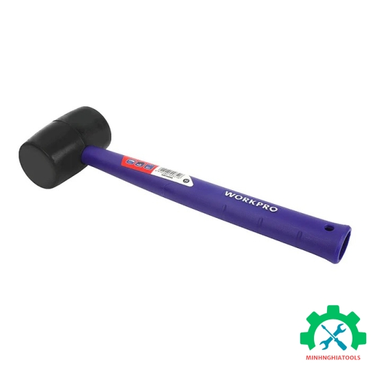 Búa cao su đầu đen 450gram (116OZ), cán bọc nhựa Workpro - WP241041 