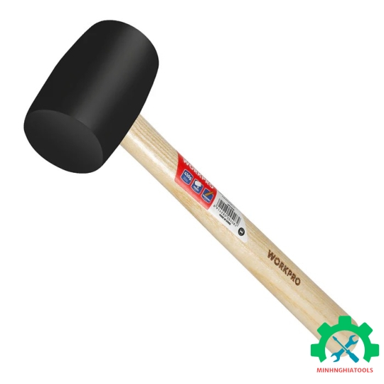 Búa cao su đầu đen tay gỗ 450gram (16OZ) Workpro - WP241039 