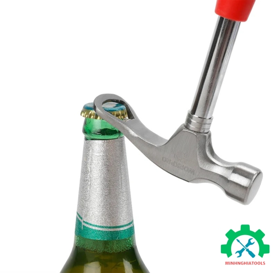 Búa đa năng 225g (8OZ), kèm dụng cụ mở nắp chai, cán bọc cao su Workpro - WP241016 