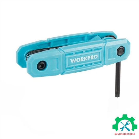 Bộ lục giác bông gấp gọn (1 bộ = 8 cái) làm bằng thép hợp kim CR-V, Workpro - WP222033 