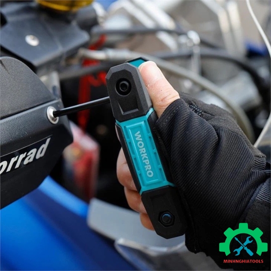 Bộ lục giác đầu hình sao, kiểu gấp làm bằng thép hợp kim CR-V, Workpro - WP222030 