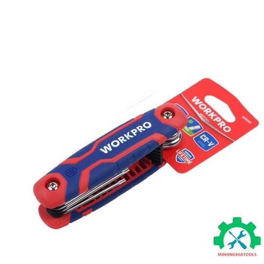 Bộ lục giác đầu hình sao, kiểu gấp tôm tích, 8 cái Workpro - WP222021 
