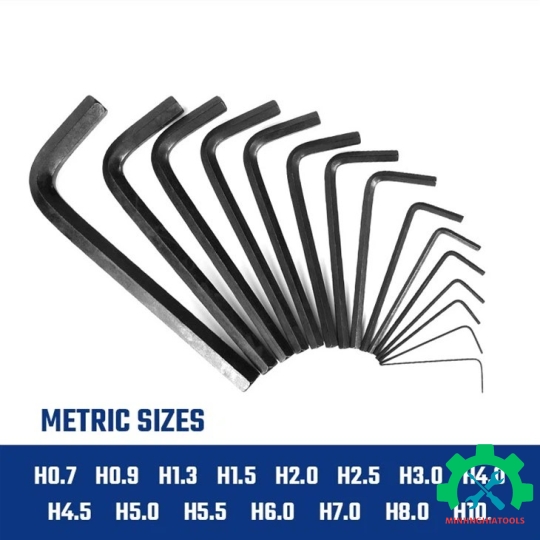 Bộ lục giác đầu bẳng, kiểu chữ L, loại dài 30 cái gồm (15 cái hệ inch, 15 cái hệ mét, thép hợp kim CR-V Workpro - WP222018 