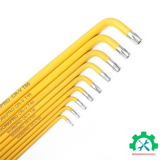 Bộ lục giác đầu hình sao kiểu chữ L loại dài 9 cái Workpro WP222008 