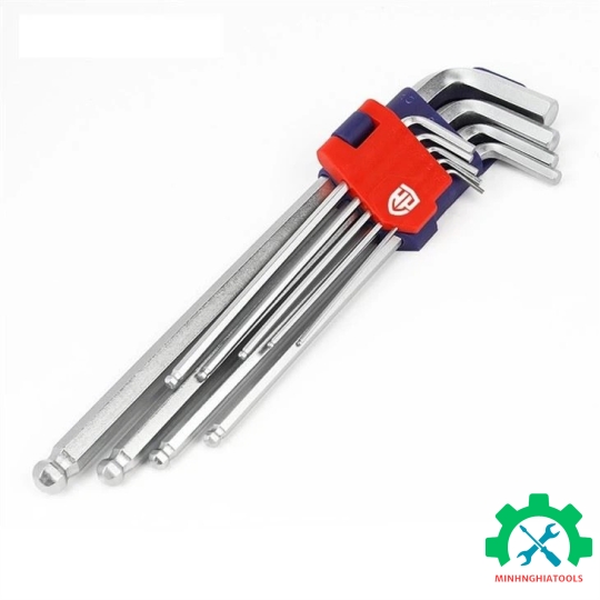 Bộ lục giác đầu bi loại dài 9 cái hệ mét Workpro WP222007
