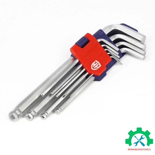 Bộ lục giác đầu bi loại ngắn 9 cái hệ mét Workpro WP222006 