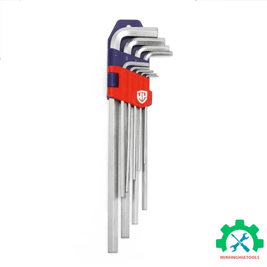 Bộ lục giác đầu bằng kiểu chữ L, loại dài 9 cái hệ mét Workpro - WP222005 