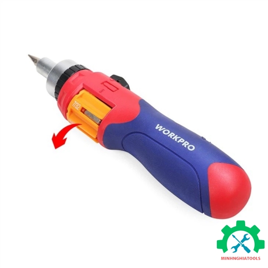 Bộ Tua vít tự động 24 cái gồm (đầu hình hoa khế, đầu dẹt, đầu vuông, đầu sao) Workpro - WP221056 
