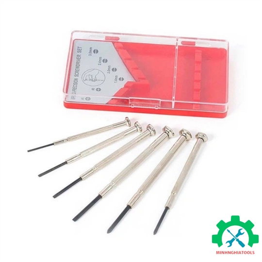 Bộ Tua vít 6 cái gồm (3 cái đầu hình hoa khế, 3 cái đầu dẹt) Workpro - WP200508 