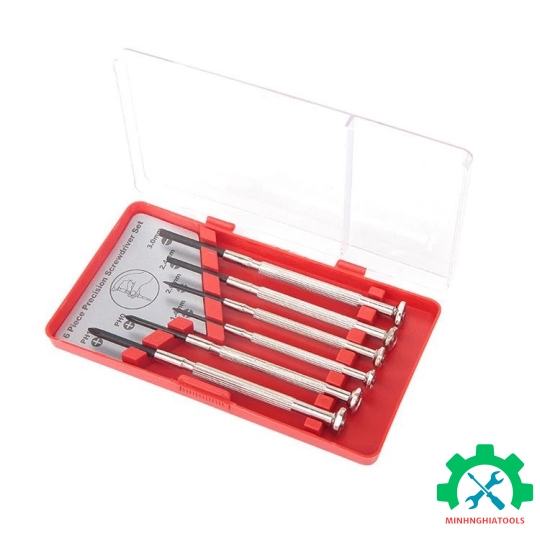 Bộ Tua vít 6 cái gồm (3 cái đầu hình hoa khế, 3 cái đầu dẹt) Workpro - WP200508 