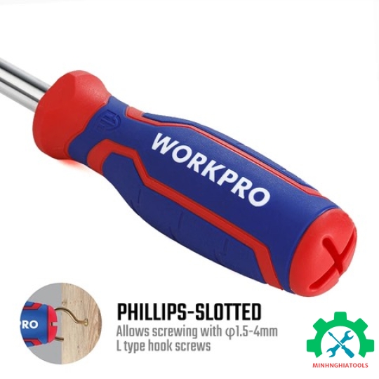 Bộ Tua vít đổi đầu 6 trong 1, thép hợp kim CR-V Workpro - WP221046 