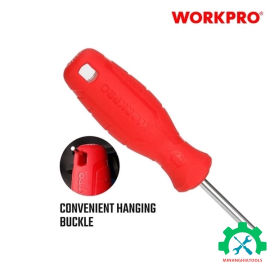 Bộ Tua vít 6 cái gồm (3 cái đầu hoa khế, 3 cái đầu dẹt) , thép CR-V Workpro - WP200501 
