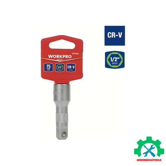 Nối tuýp dài có đầu vuông 1/2 inch dài 3 inch 75mm Workpro - WP275028 