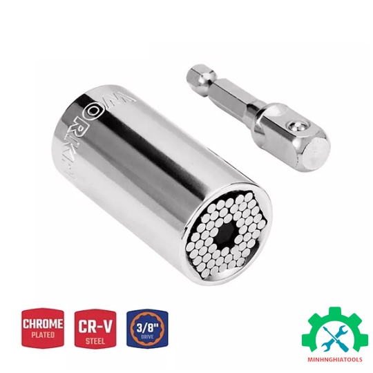 Bộ đầu tuýp có đầu vuông 3/8 inch size 7-32mm Workpro - WP202517 