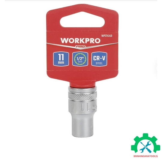 Đầu tuýp có đầu vuông 1/2 inch và đầu lục giác 12 cạnh size 11mm Workpro - WP274140
