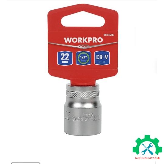 Đầu tube có đầu vuông 1/2 inch và đầu lục giác 6 cạnh size 22mm Workpro - WP274103