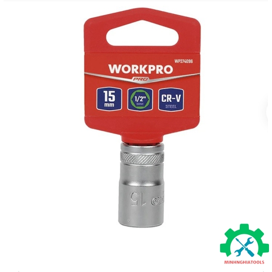 Đầu tube có đầu vuông 1/2 inch và đầu lục giác 6 cạnh size 15mm Workpro - WP274096