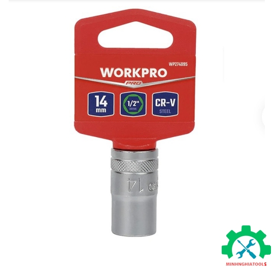 Đầu tube có đầu vuông 1/2 inch và đầu lục giác 6 cạnh size 14mm Workpro - WP274095